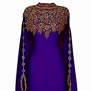 Purple Zari Hand Embroidery